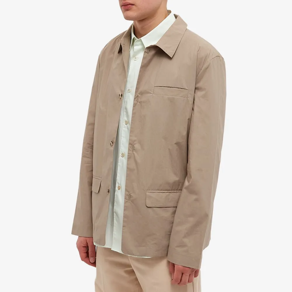 Button-Up Flap-Pockets Tailored Jacket