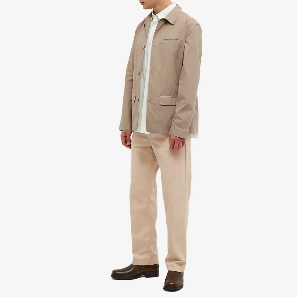 Button-Up Flap-Pockets Tailored Jacket