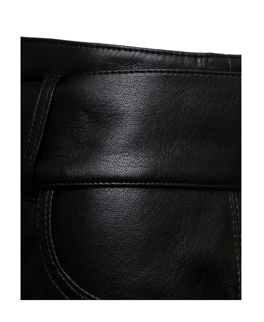 High-Waist A-Line Belted Mini Skirt
