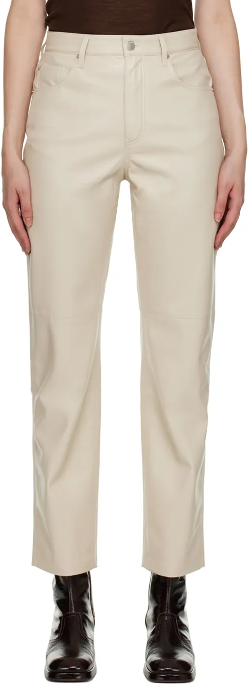 High-Waisted Straight-Leg Pants