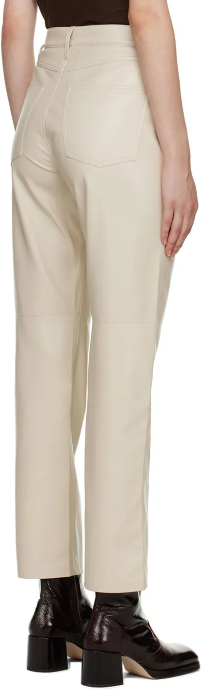 High-Waisted Straight-Leg Pants