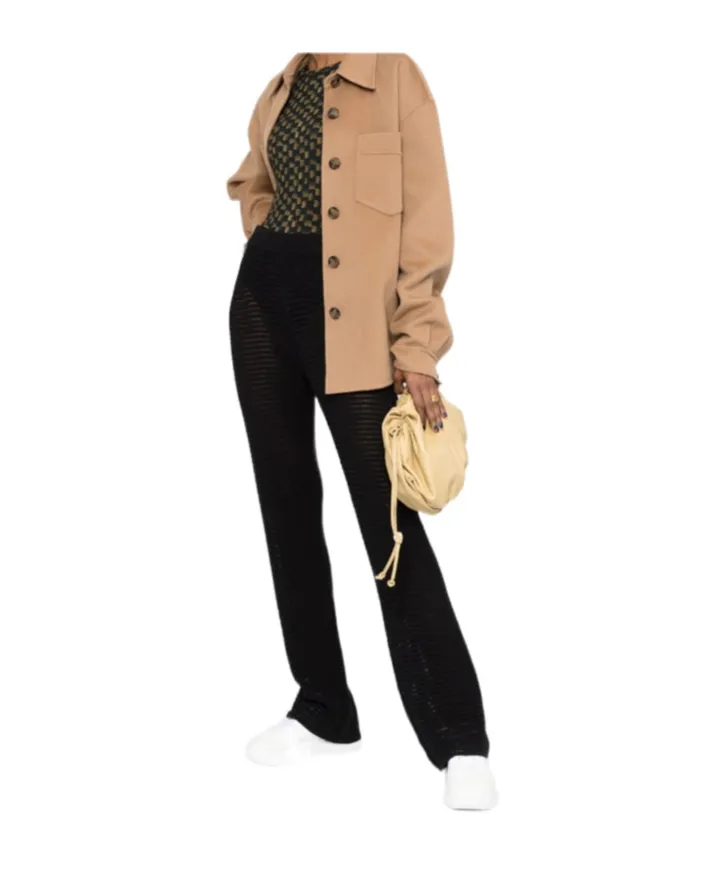 Bazia Crochet-Knit Slim Trousers