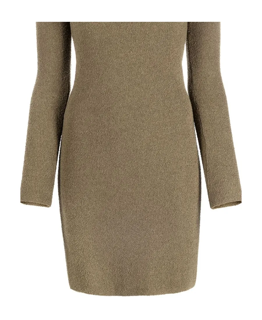 Leah Square-Neck Slim-Cut Knitted Dress
