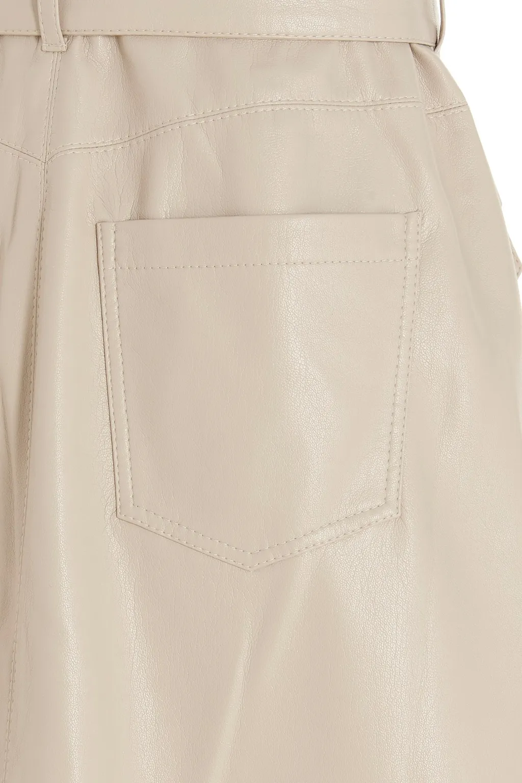 Halli Faux-Leather Mini Shirtdress