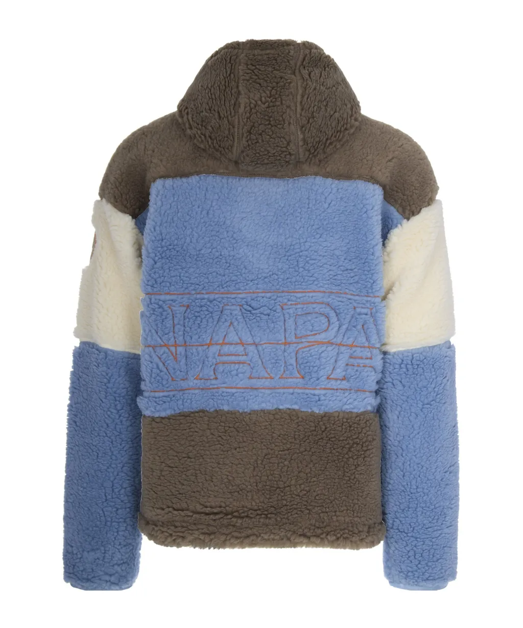 Colour-Block Fleece Hoodie