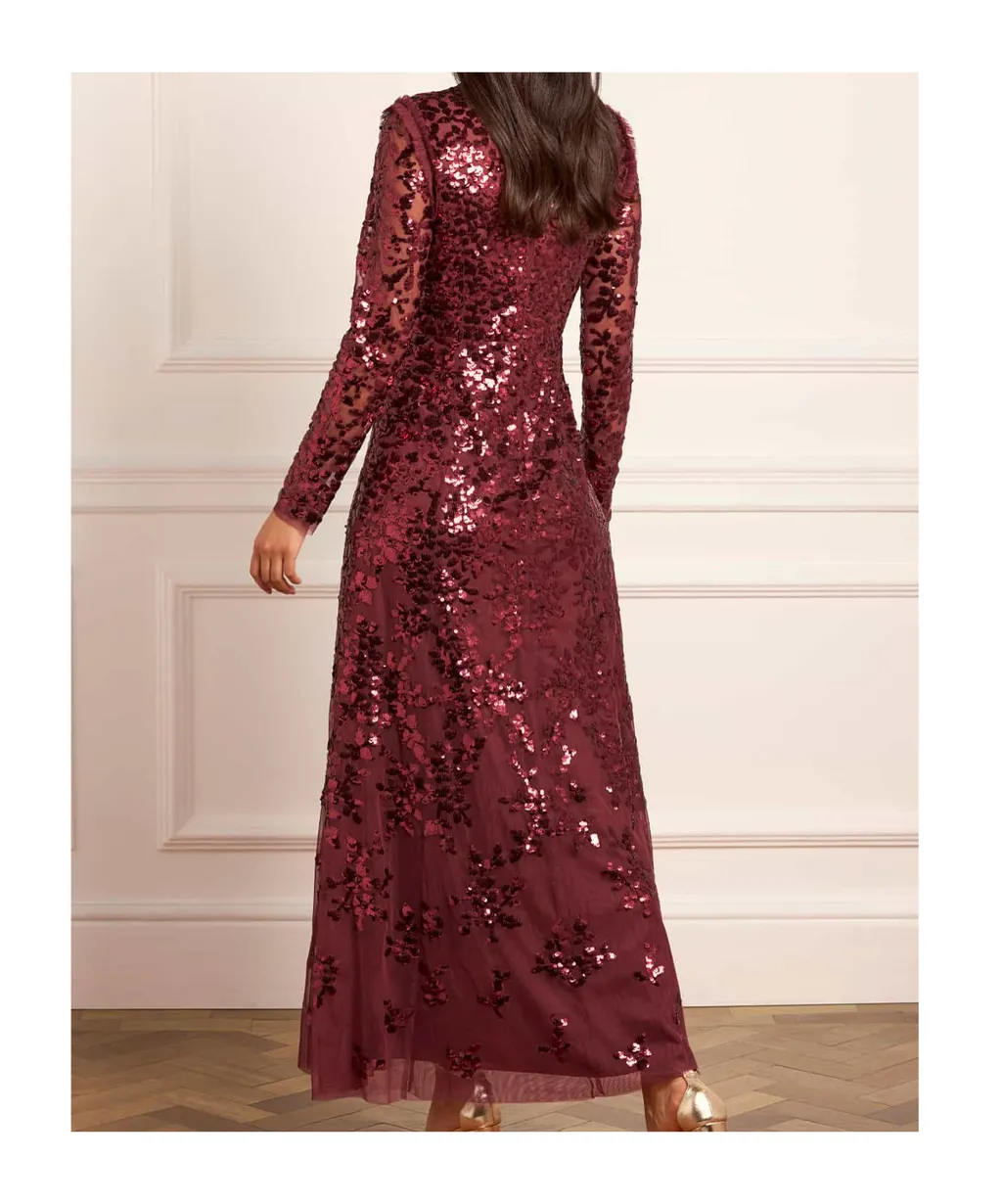 Sequined Round Neck Dress