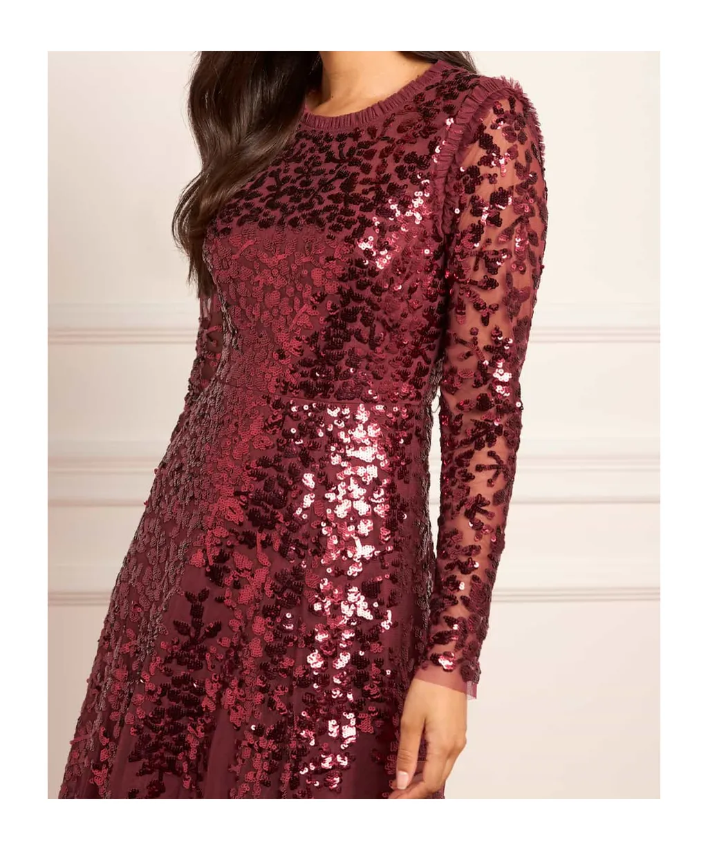 Sequined Round Neck Dress