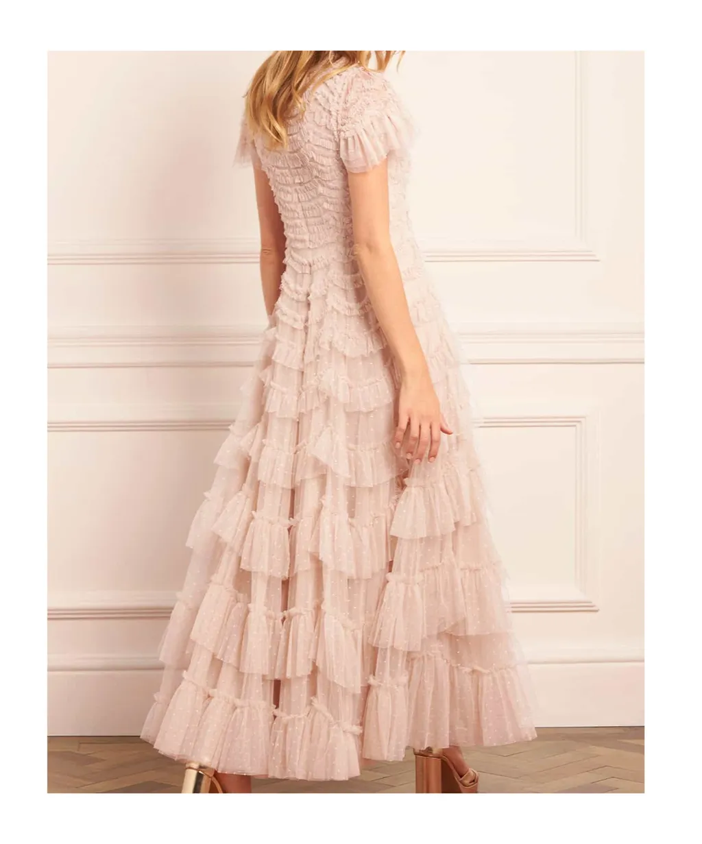 V-Neck Tulle Dress