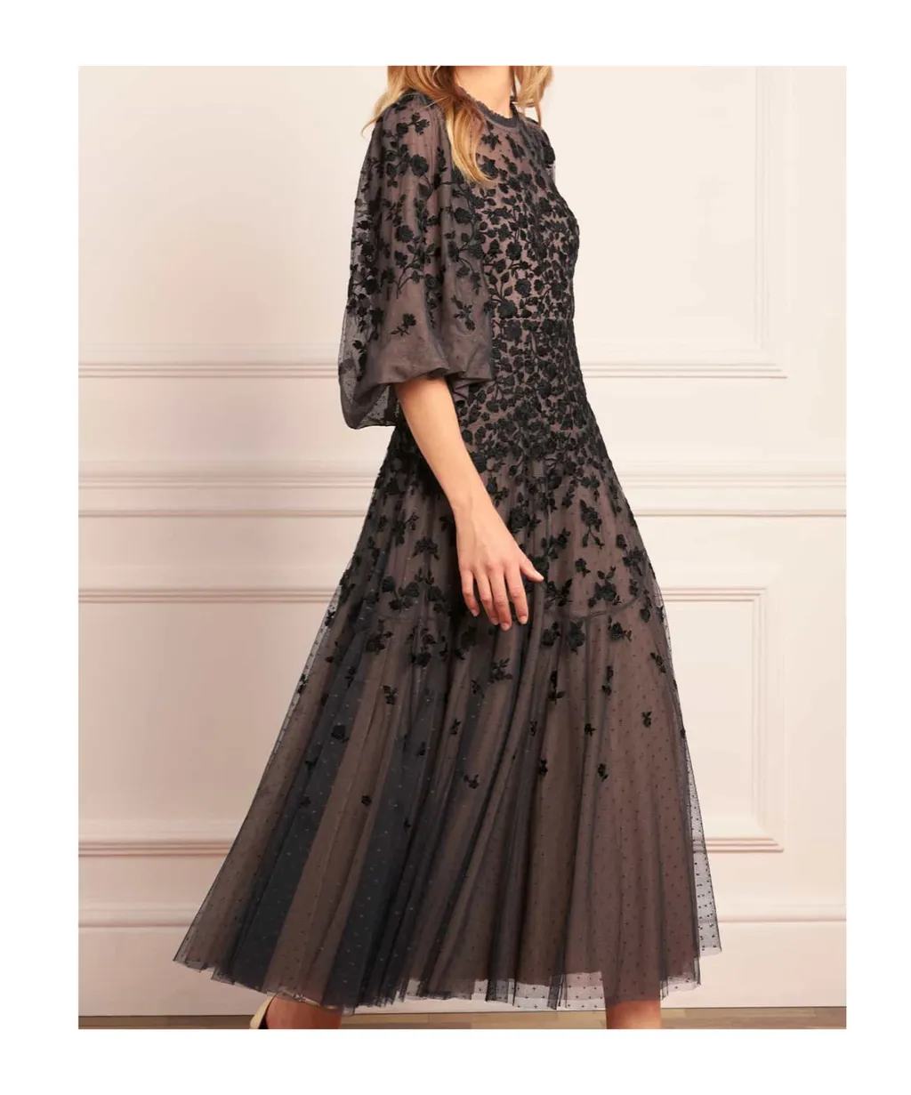 Round Neck Floral Dress