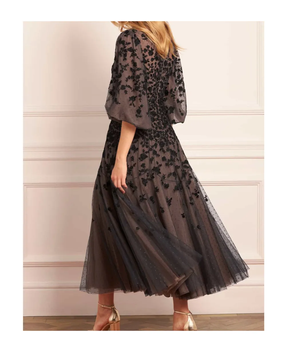 Round Neck Floral Dress