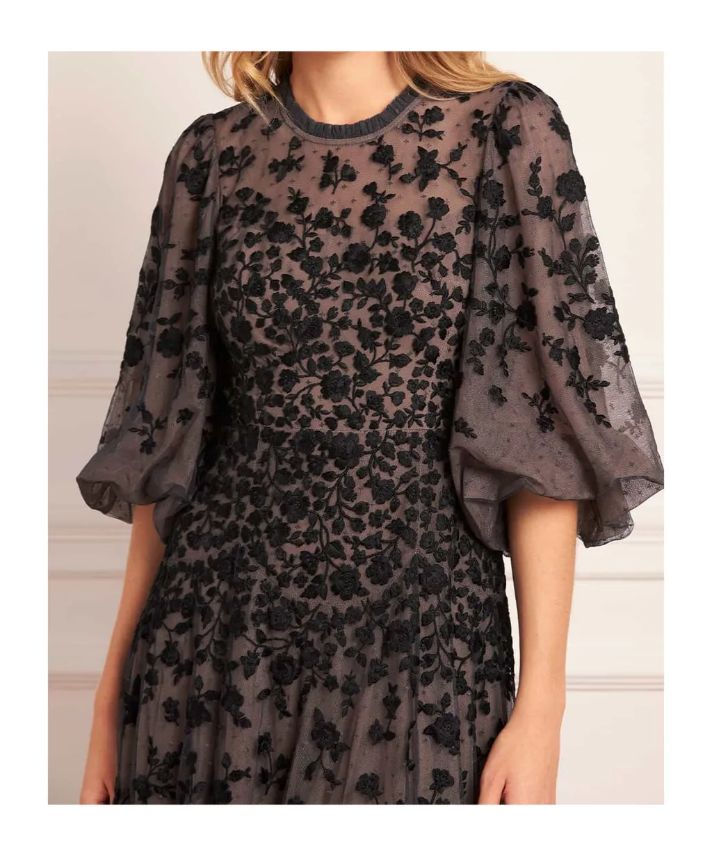 Round Neck Floral Dress