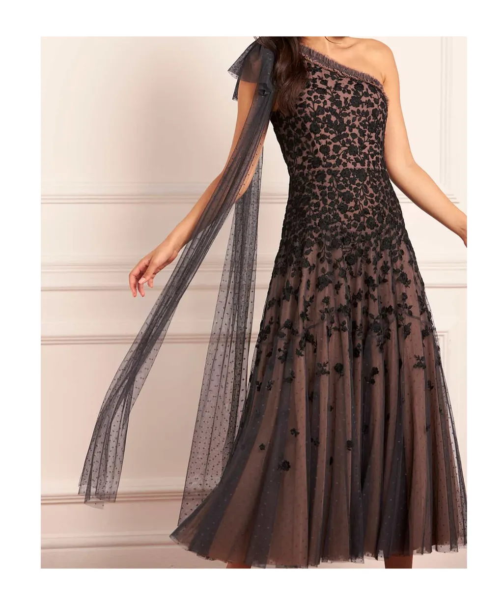 One-Shoulder Bow Dress