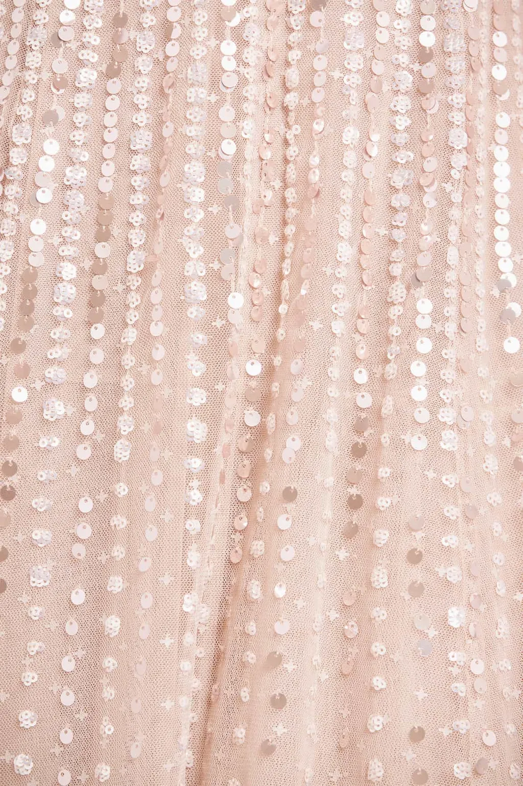 Sequined Cape Sleeve Gown
