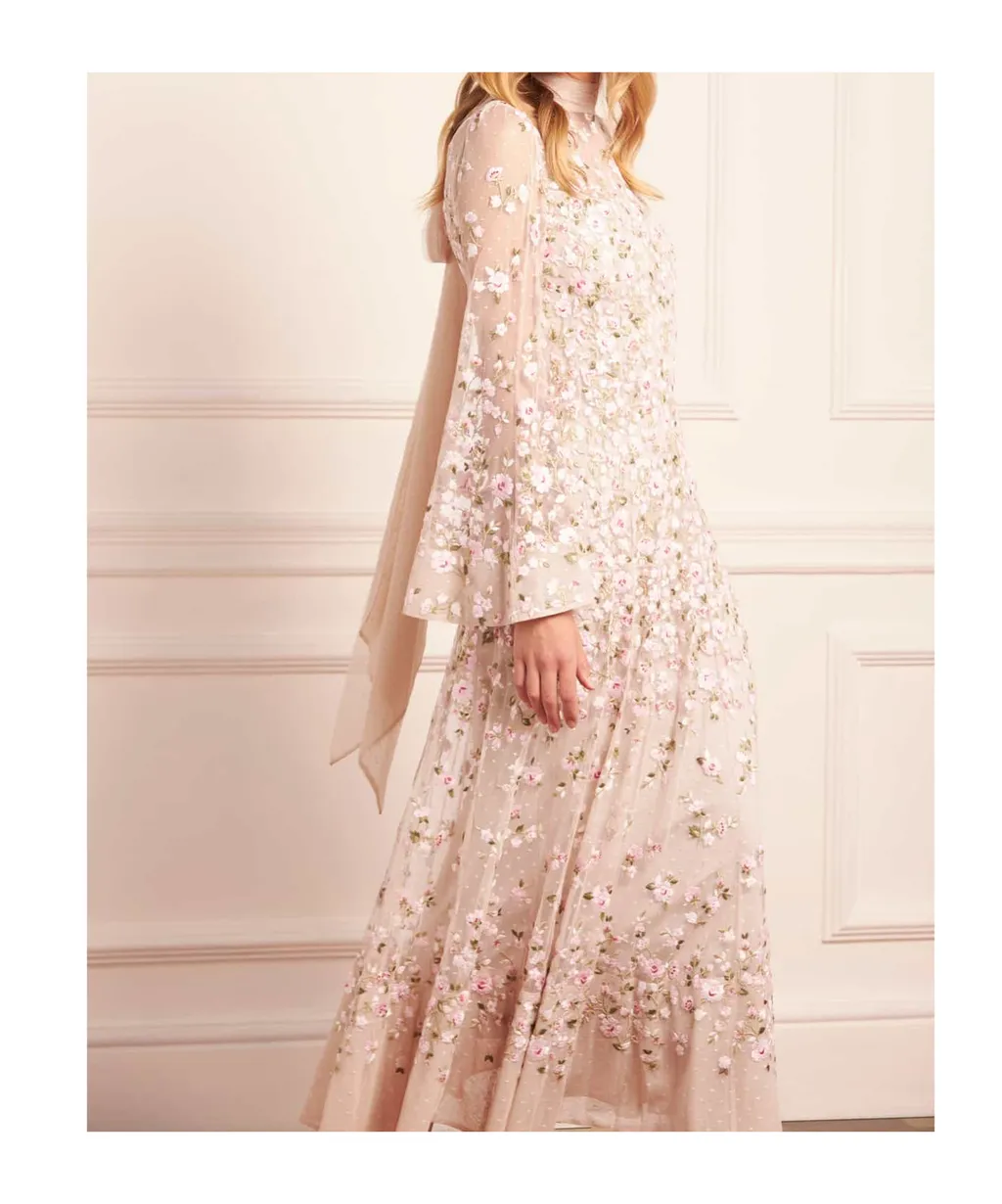 Floral Long-Sleeved Dress