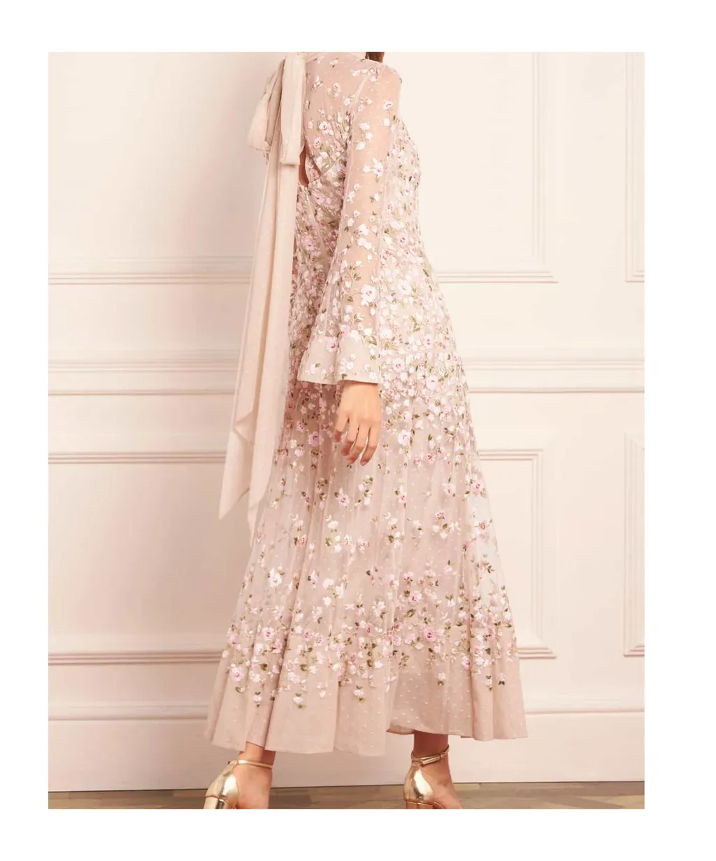 Floral Long-Sleeved Dress