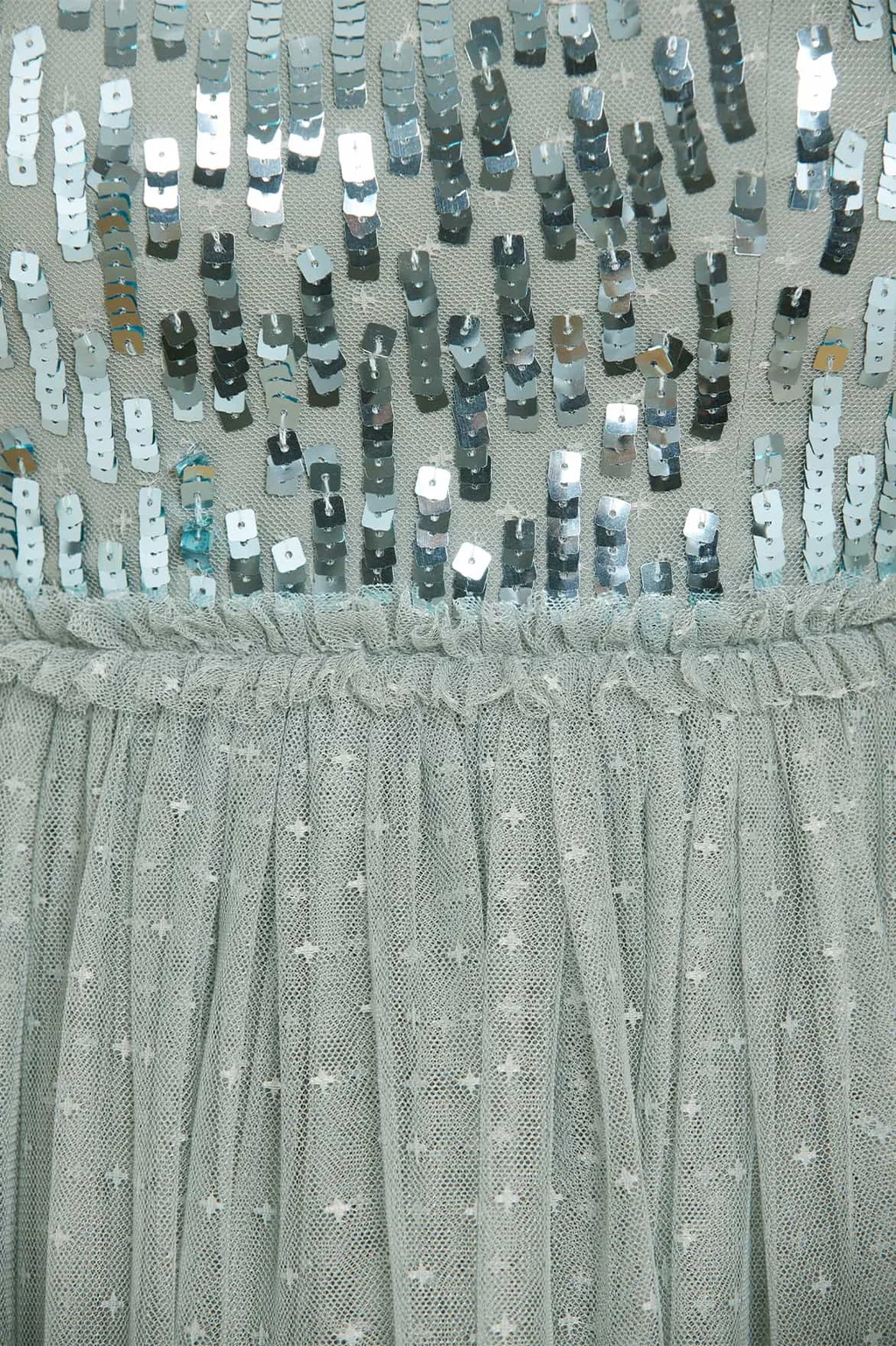 Sequined Short-Sleeved Dress