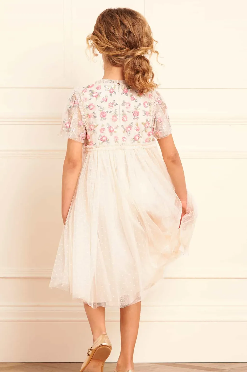 Shimmer Ditsy Tulle Dress