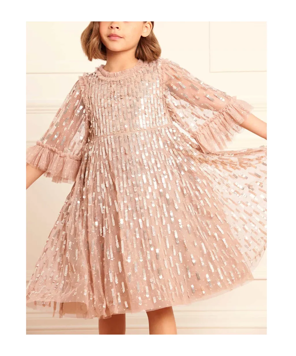 Sequin Dash Tulle Dress