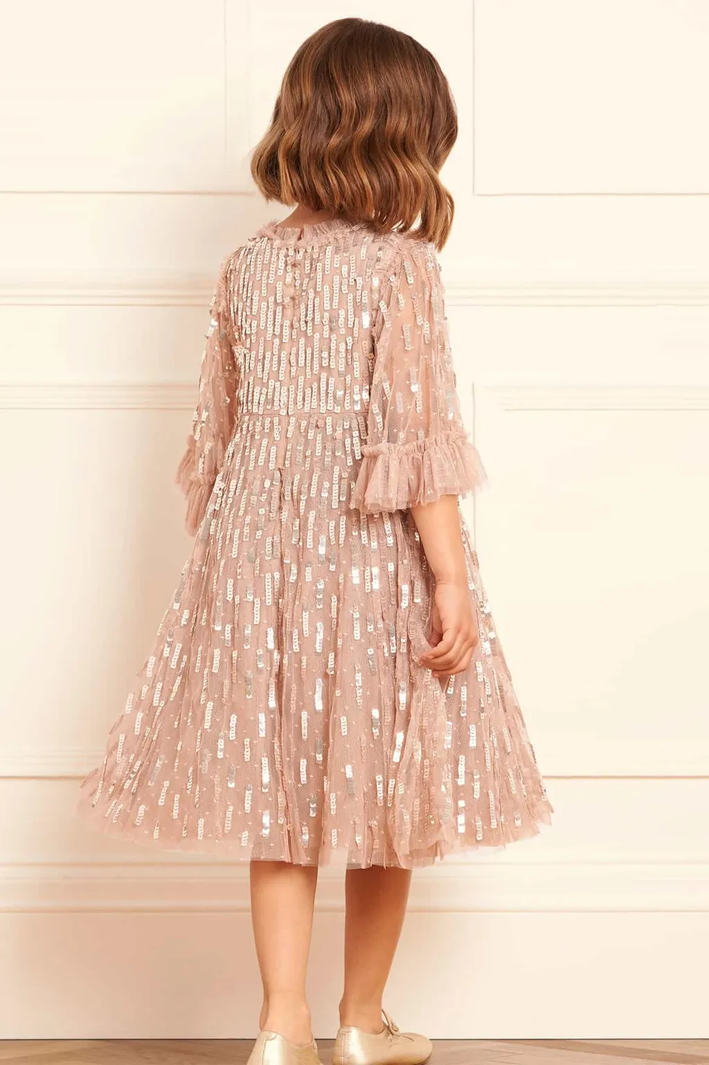 Sequin Dash Tulle Dress