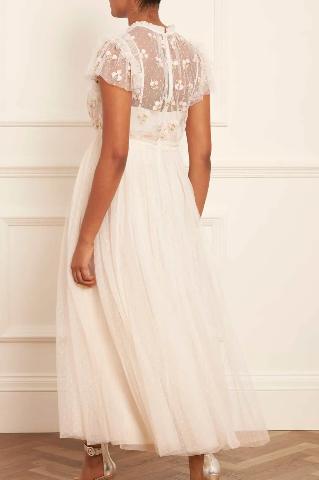 Rococo Floral-Embroidered Gown