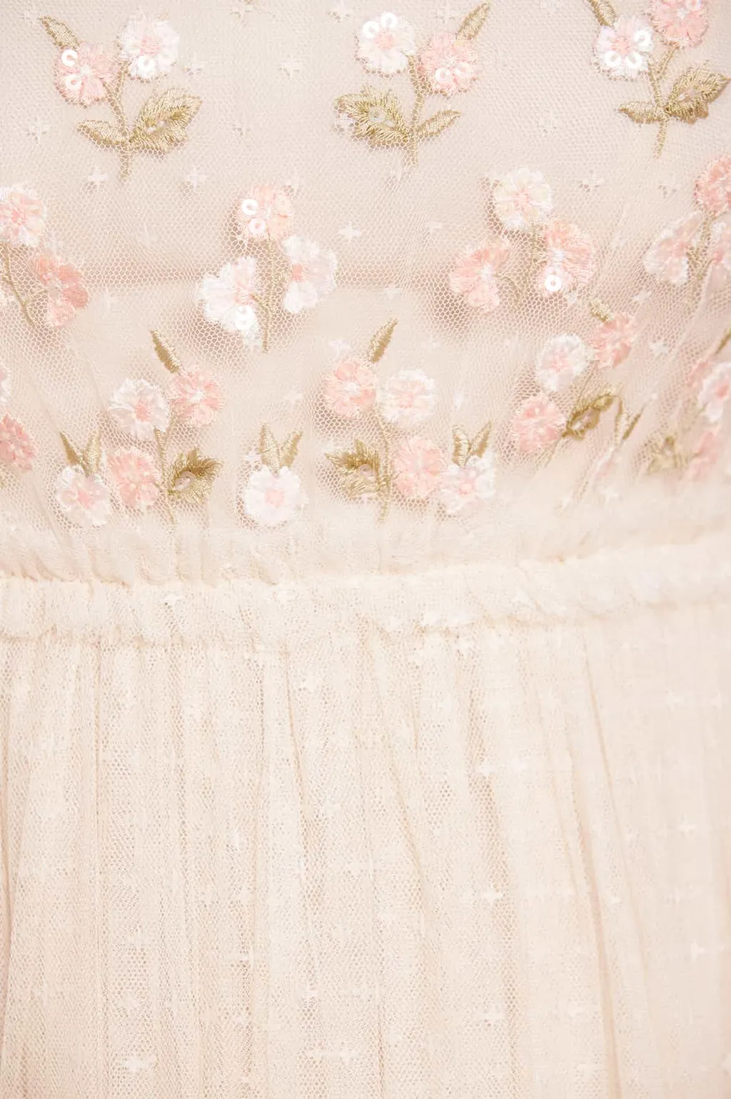 Rococo Floral-Embroidered Gown