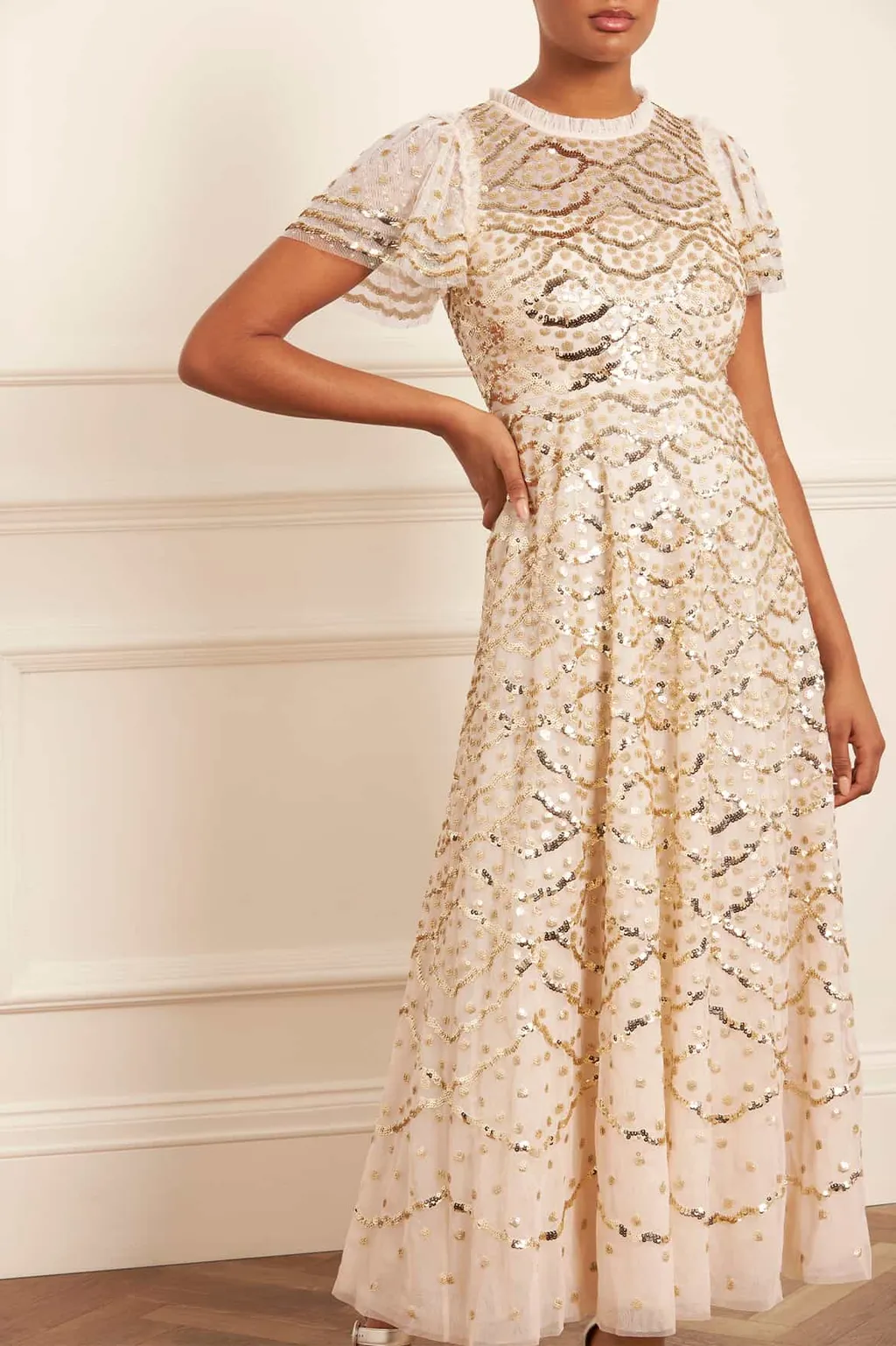 Deco Dot Gloss Maxi Dress
