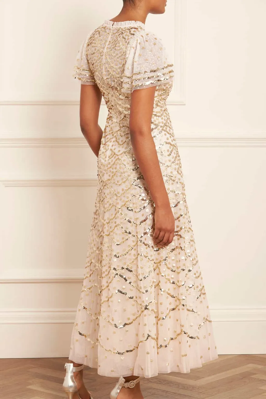 Deco Dot Gloss Maxi Dress