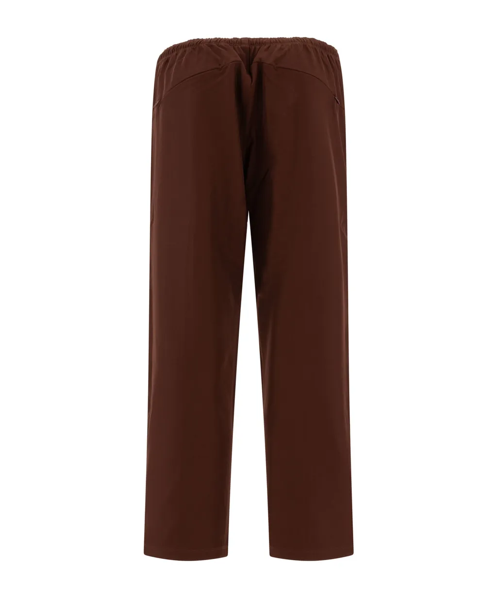 Logo Embroidered Mid Rise Trousers