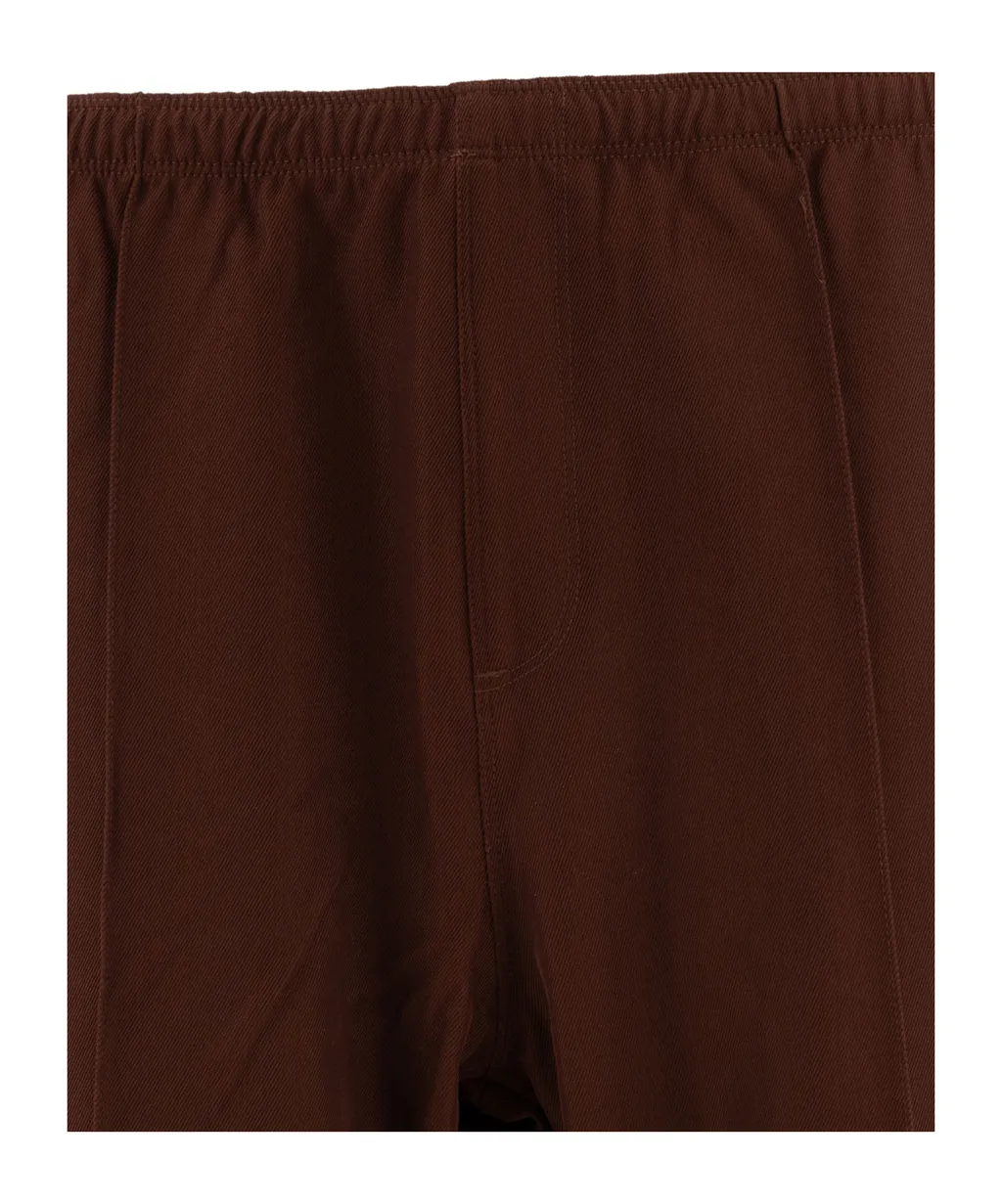 Logo Embroidered Mid Rise Trousers