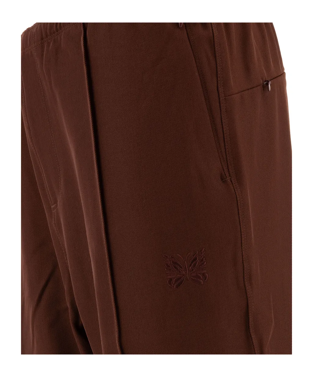 Logo Embroidered Mid Rise Trousers