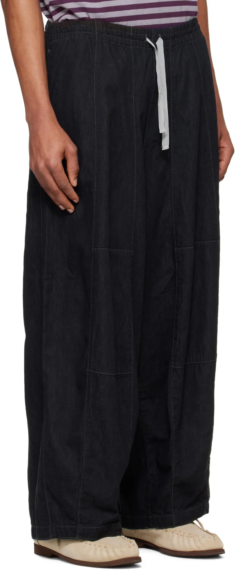 Drawstring Wide-Leg Trousers