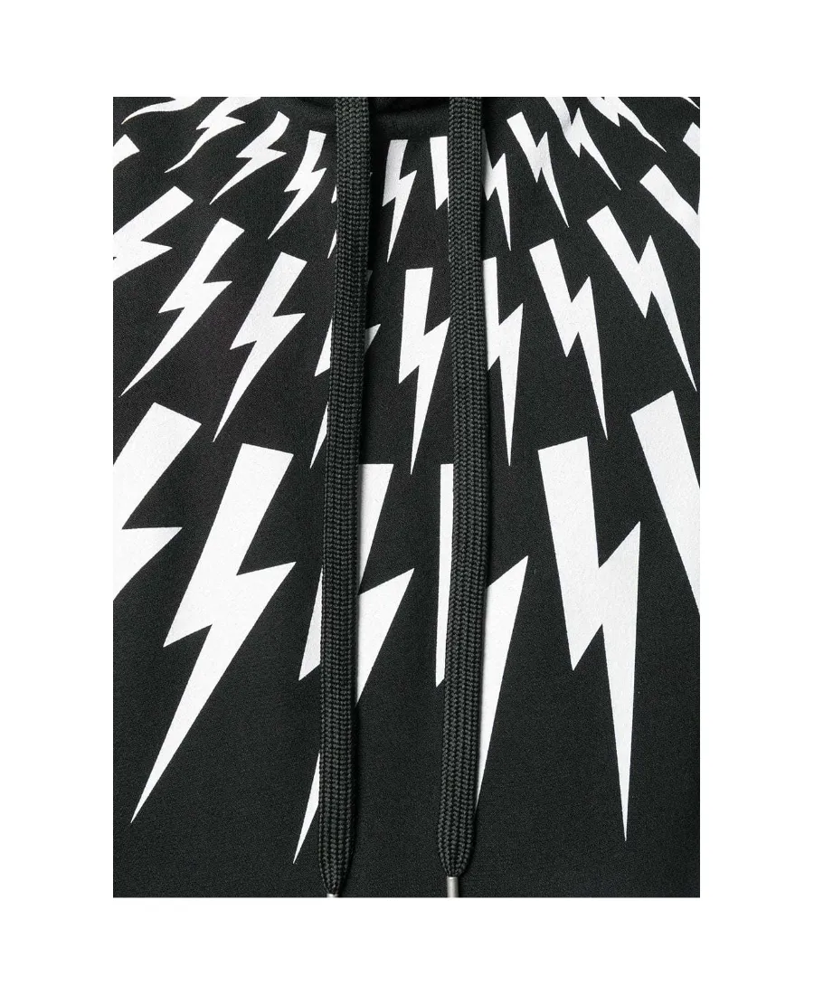 Lightning Printing Hooded Sweater