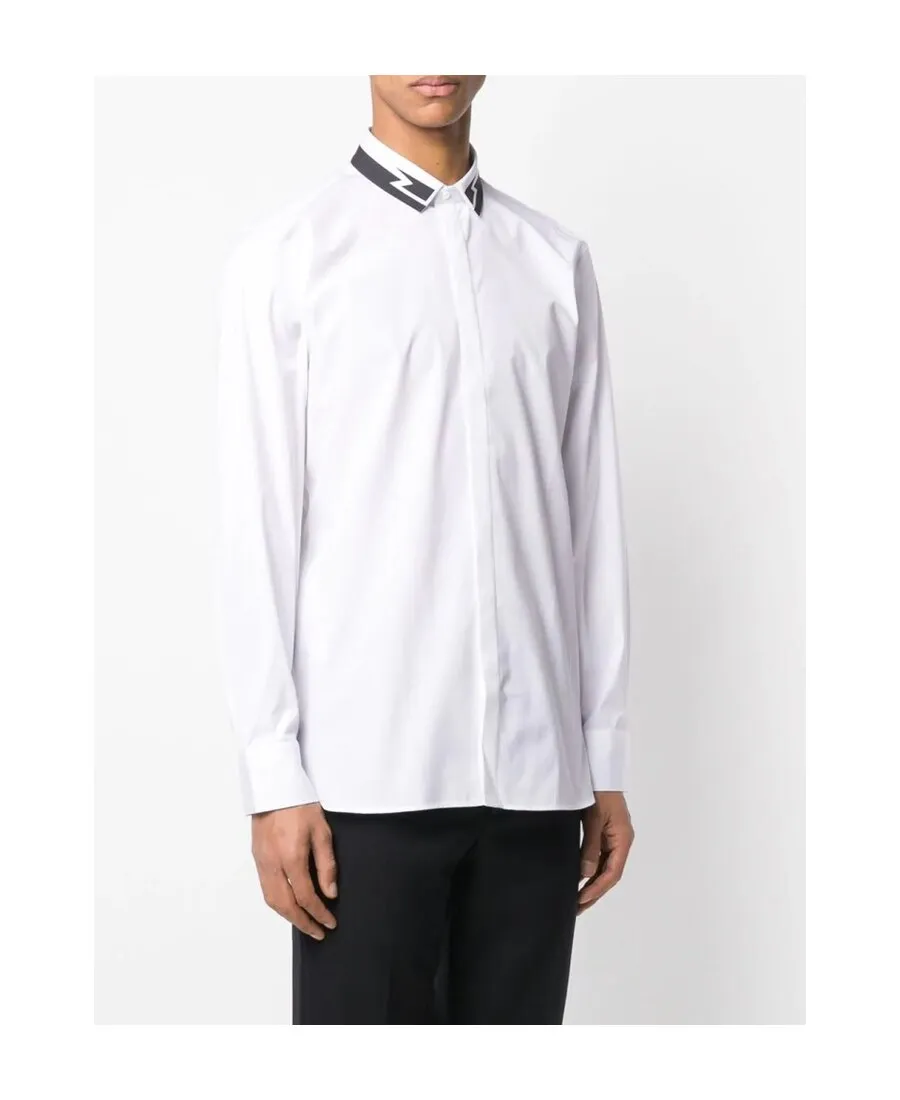 Lightning Print Lapel Shirt