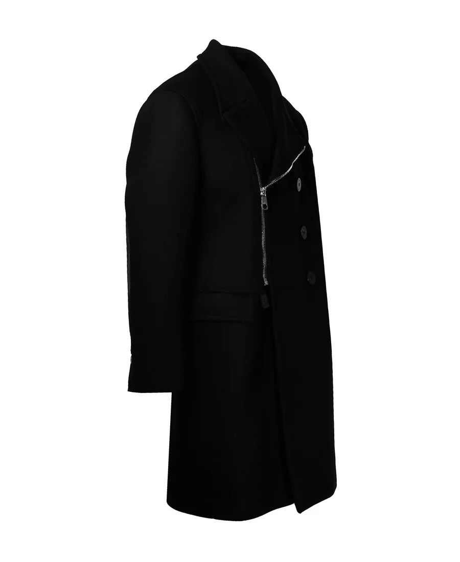 Zip-Up Long-Sleeved Coat