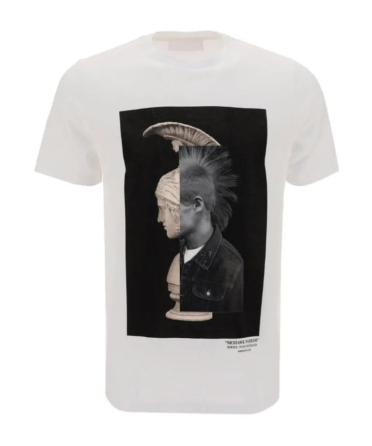 Mohawk Warrior Print T-Shirt
