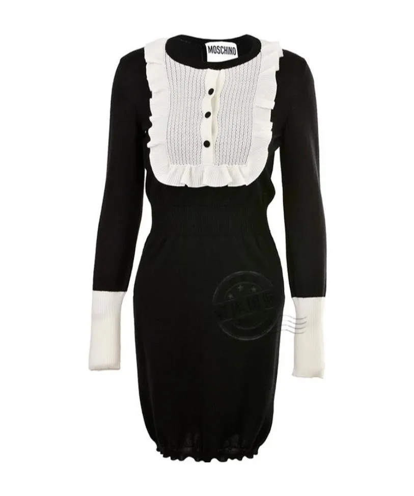 Round Neck Long-Sleeved Dress