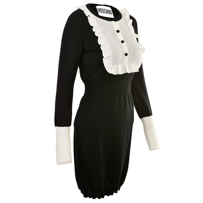 Round Neck Long-Sleeved Dress