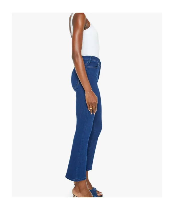 High Waist Flared Denim Trousers