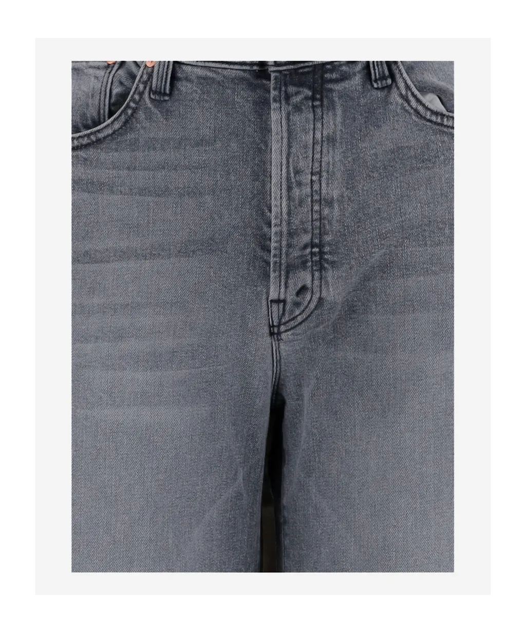 Logo Patch Wide Leg Jeans