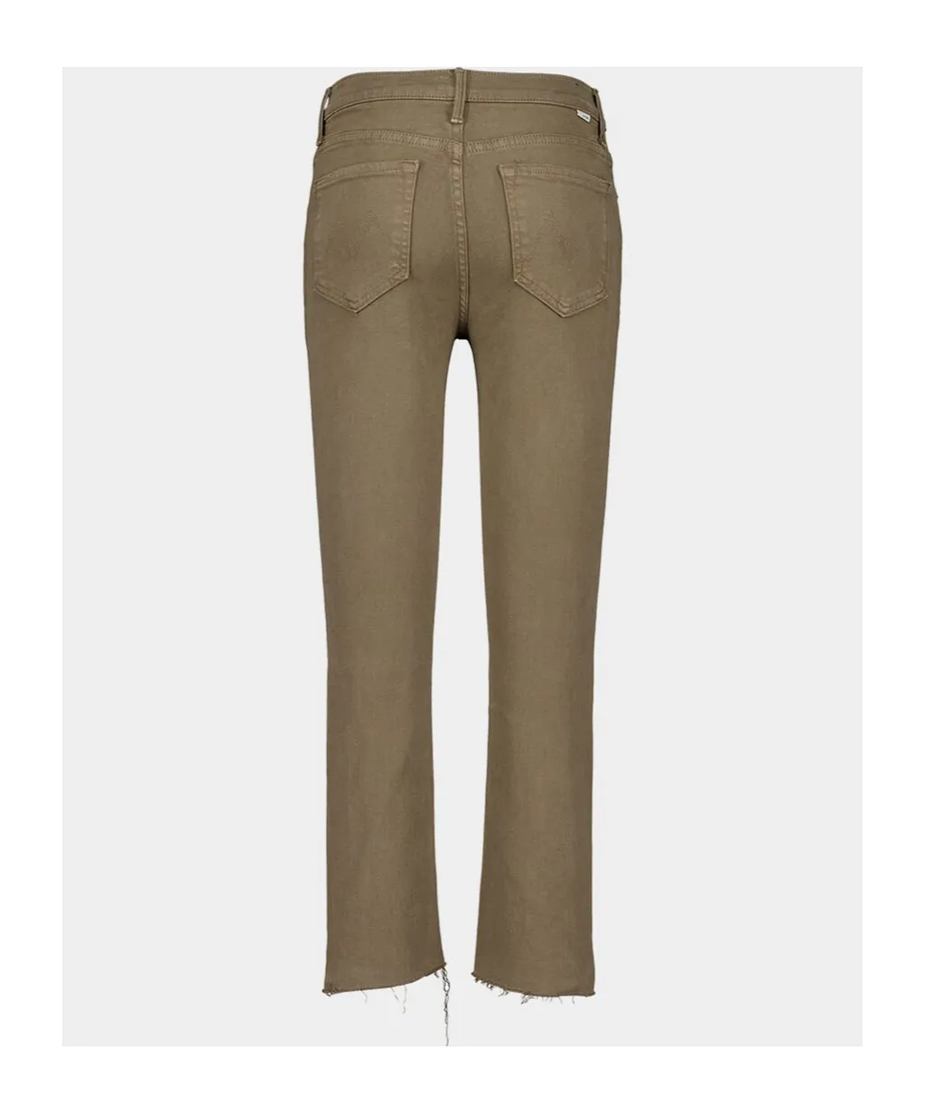 High-Waist Rascal Ankle Step Fray Jeans