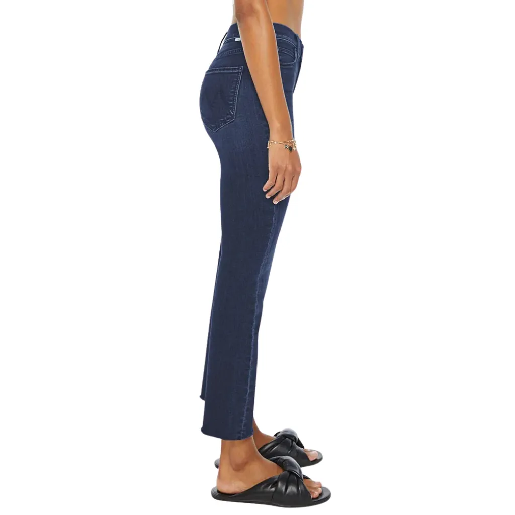 Mid-Waist Straight Leg Denim Pants