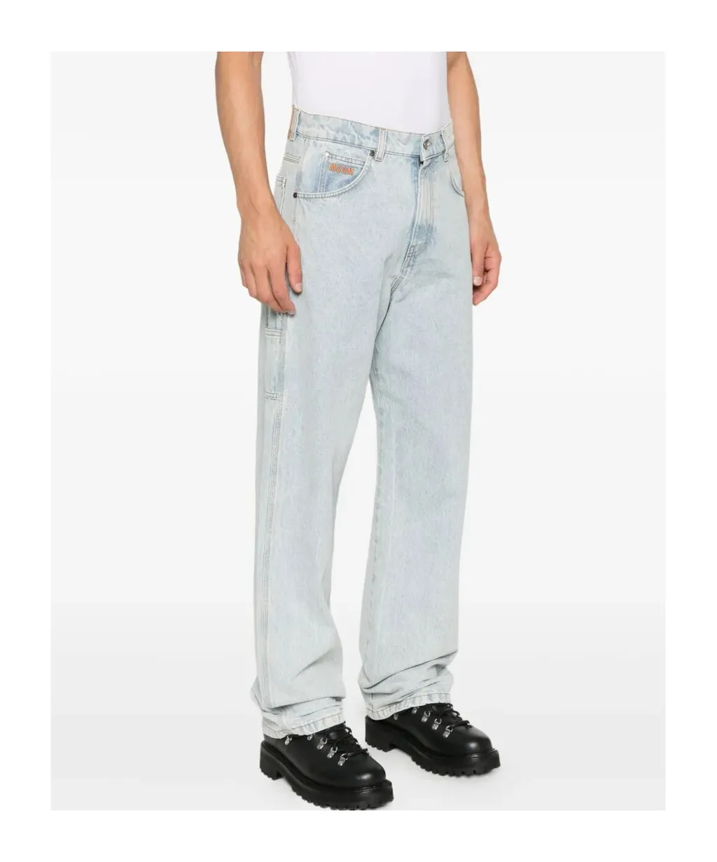 Cotton Straight Jeans