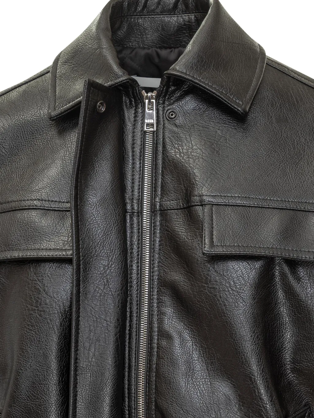 Flap-Pockets Bomber Jacket