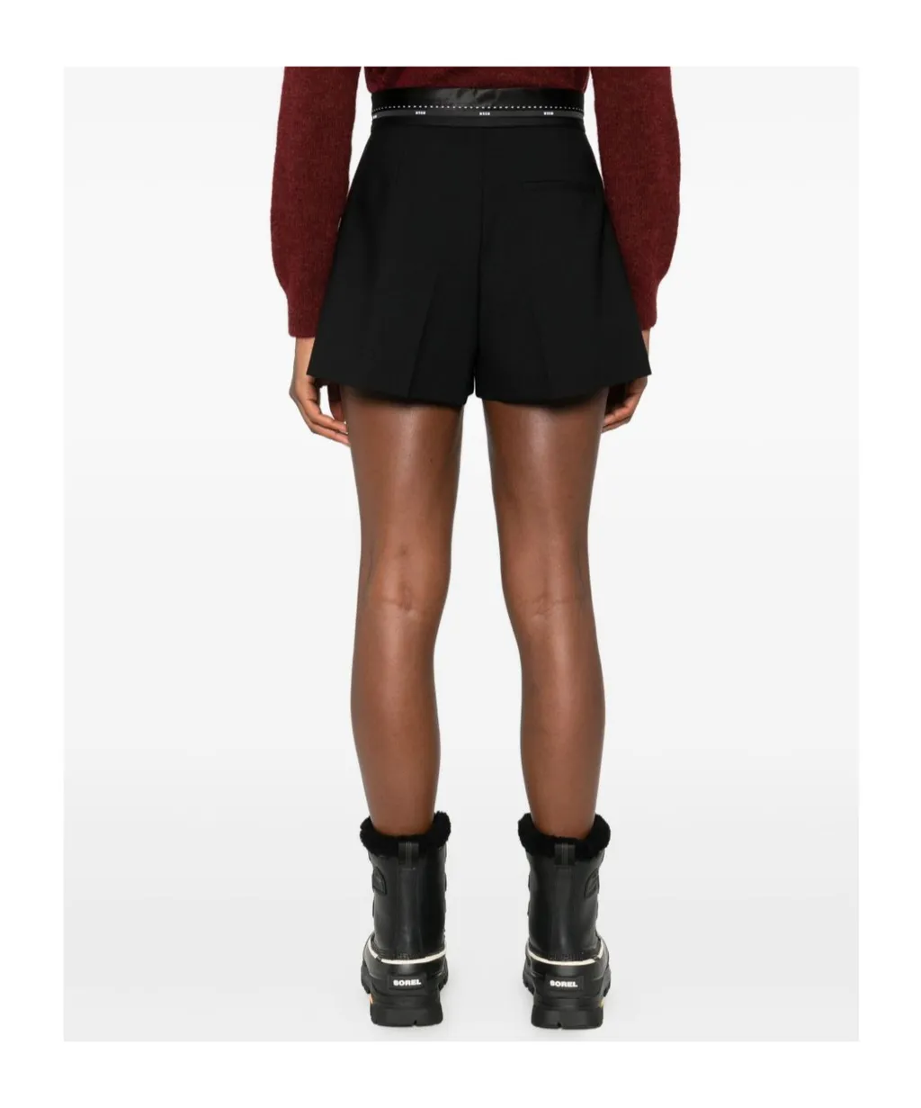 High Waist Pleated Shorts