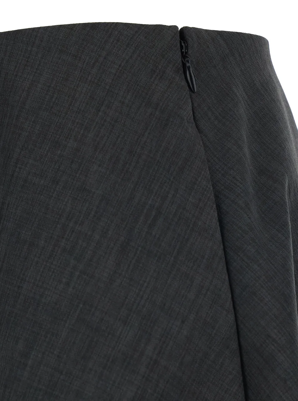 Side Zipped Pleated Skirt