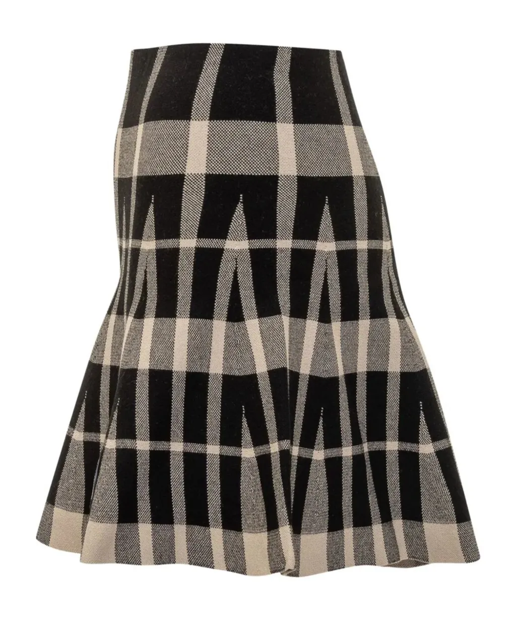 Logo Patch Flared Skirt