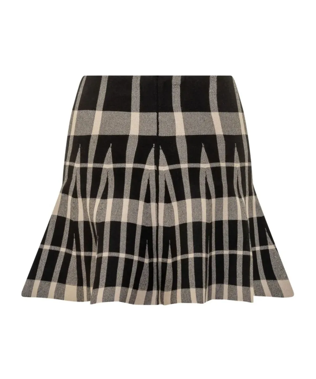 Logo Patch Flared Skirt