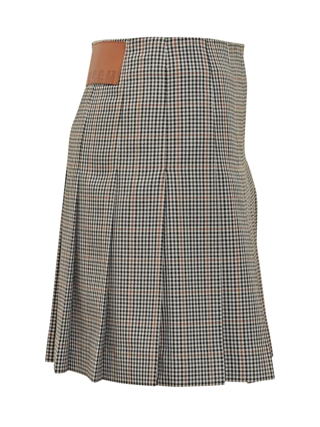 Pleated Checked Mini Skirt