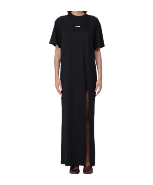 Logo-Print Cotton Maxi Dress