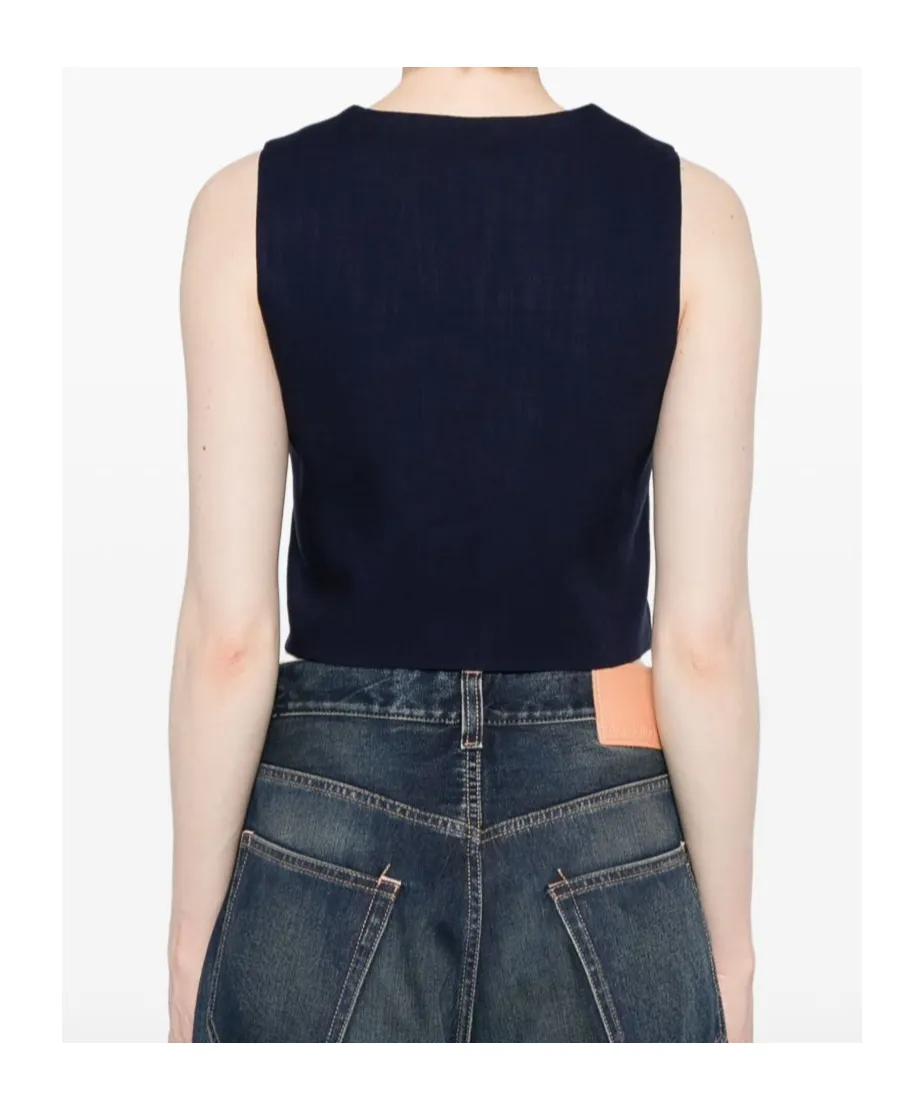 Slub-Texture Waistcoat
